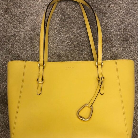 Polo Ralph Lauren Medium Yellow Purse - Picture 1 of 13